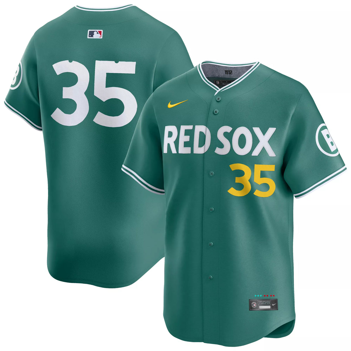 Nike Men's Boston Red Sox Garrett Crochet #35 Green Limited Jersey