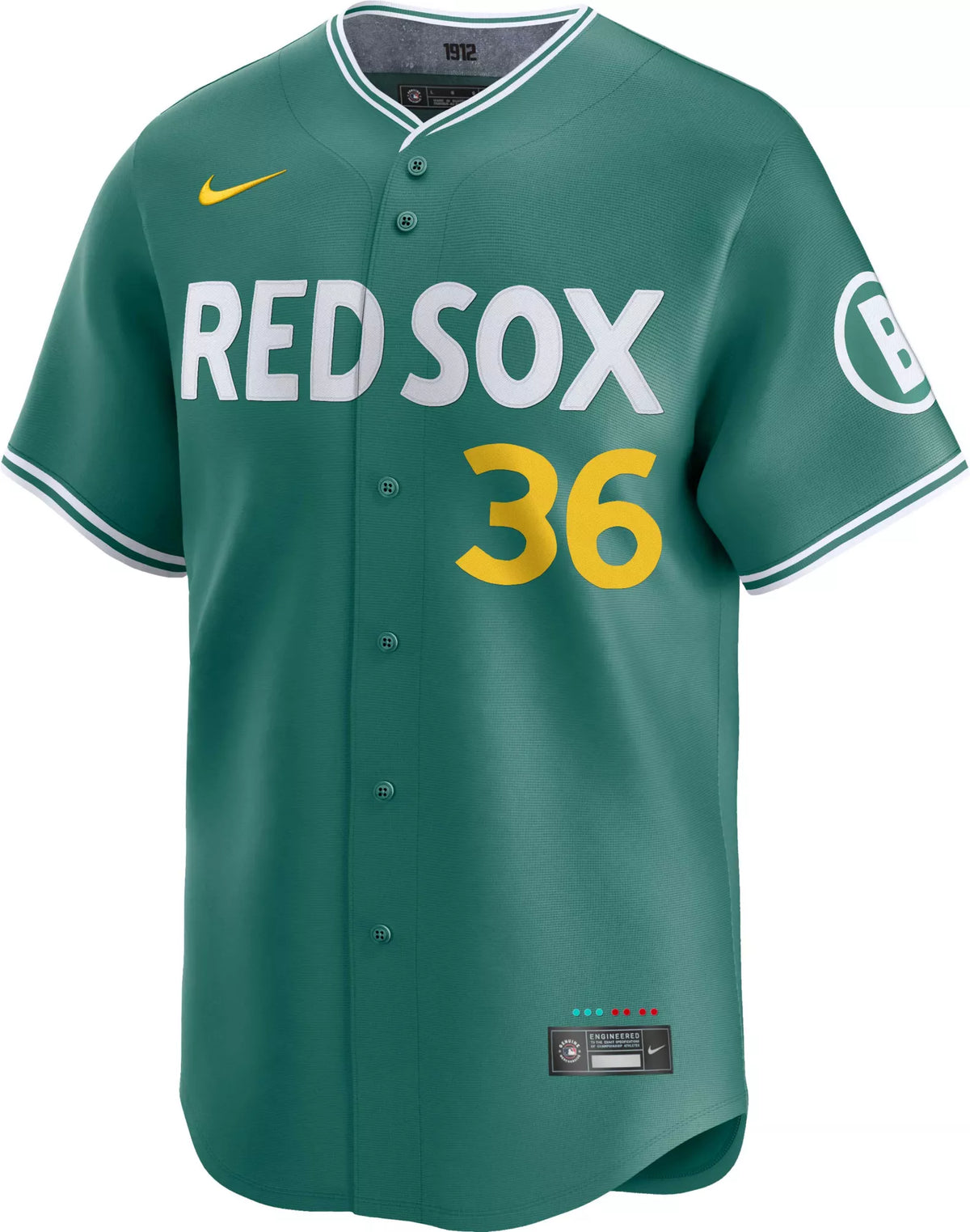 Nike Men's Boston Red Sox Triston Casas #36 City Connect Green Limited Vapor Jersey