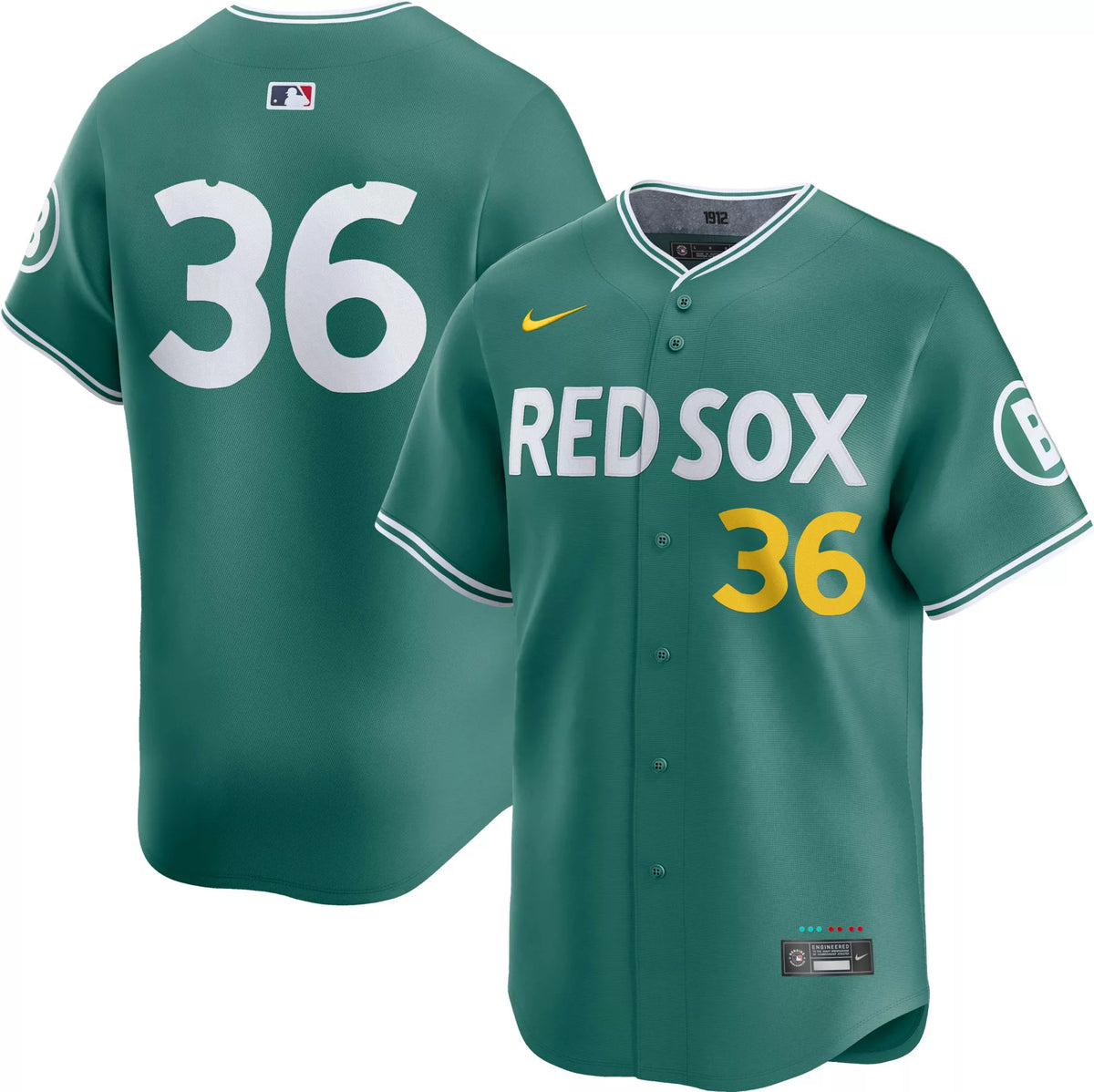 Nike Men's Boston Red Sox Triston Casas #36 City Connect Green Limited Vapor Jersey