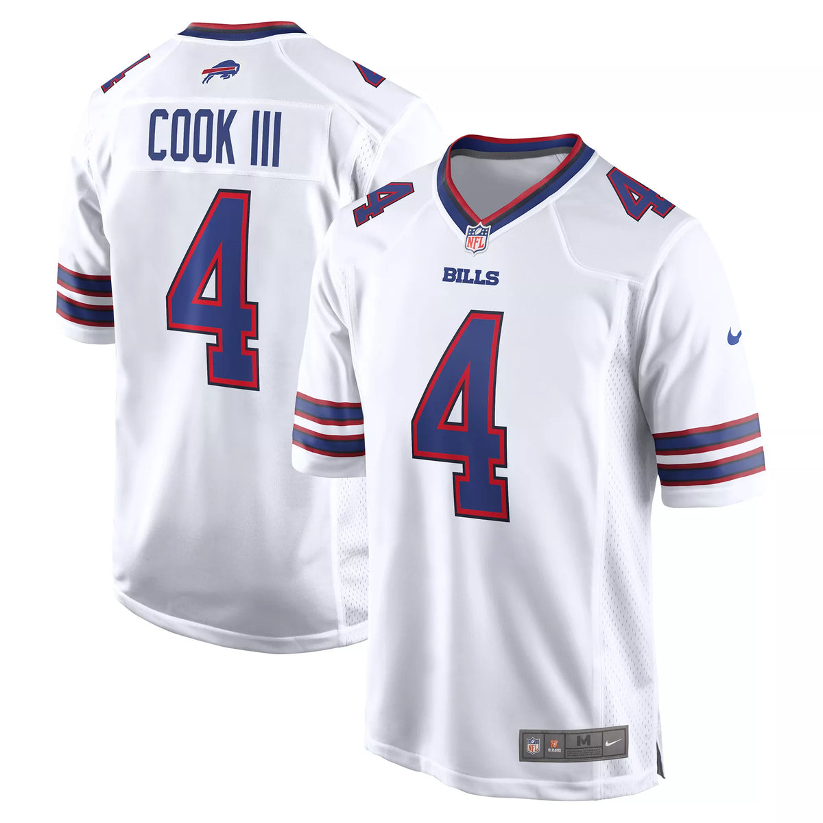 Nike Men's Buffalo Bills White James Cook #4 Limited Jersey