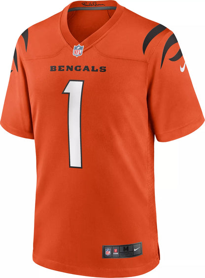 Nike Men's Cincinnati Bengals Ja&'Marr Chase #1 Orange Game Jersey