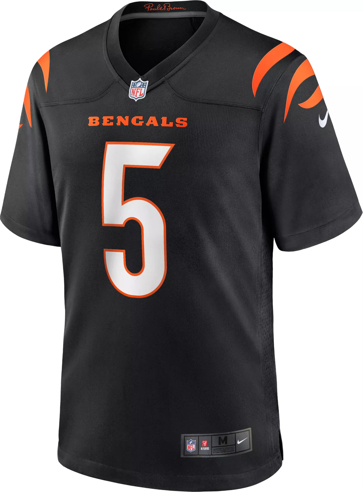 Nike Men's Cincinnati Bengals Tee Higgins #5 Black Game Jersey