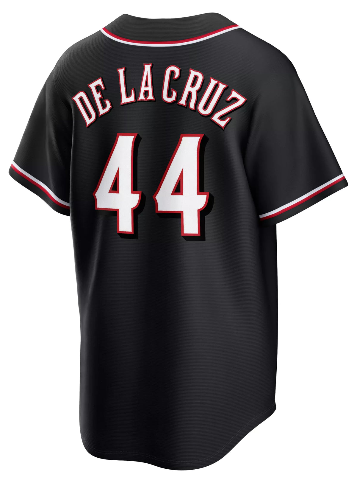 Nike Men's Cincinnati Reds Black Elly De La Cruz #44 Carbon Replica Jersey
