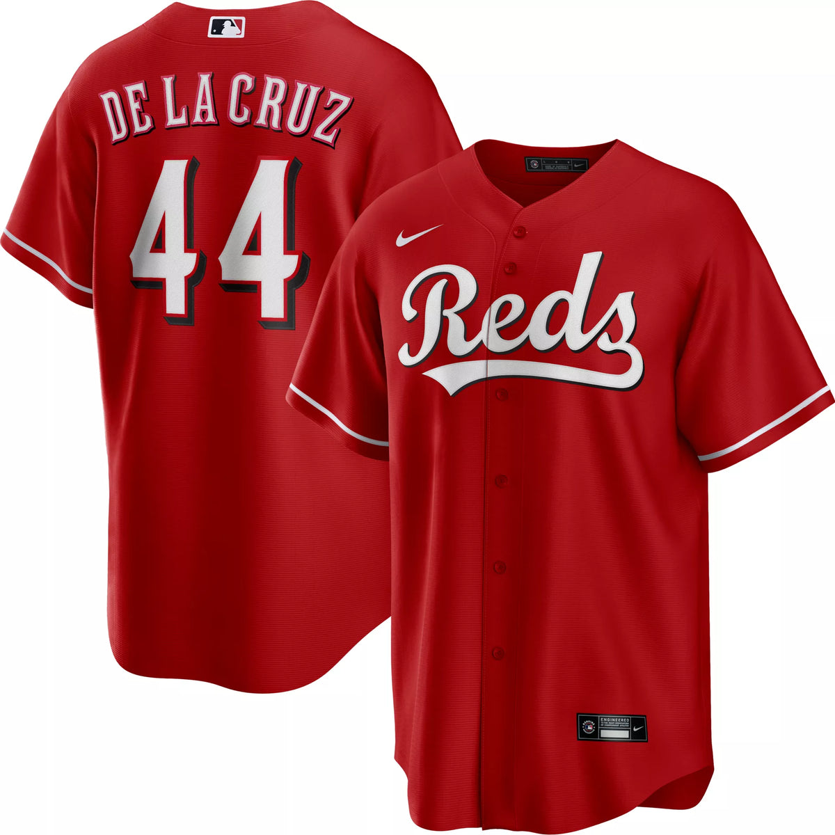 Nike Men's Cincinnati Reds Elly De La Cruz #44 Red Alternate Cool Base Jersey