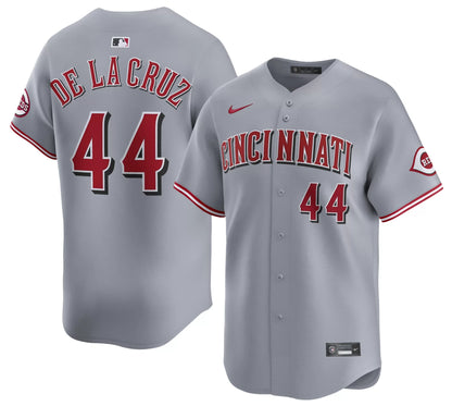 Nike Men's Cincinnati Reds Grey Elly De La Cruz #44 Limited Jersey