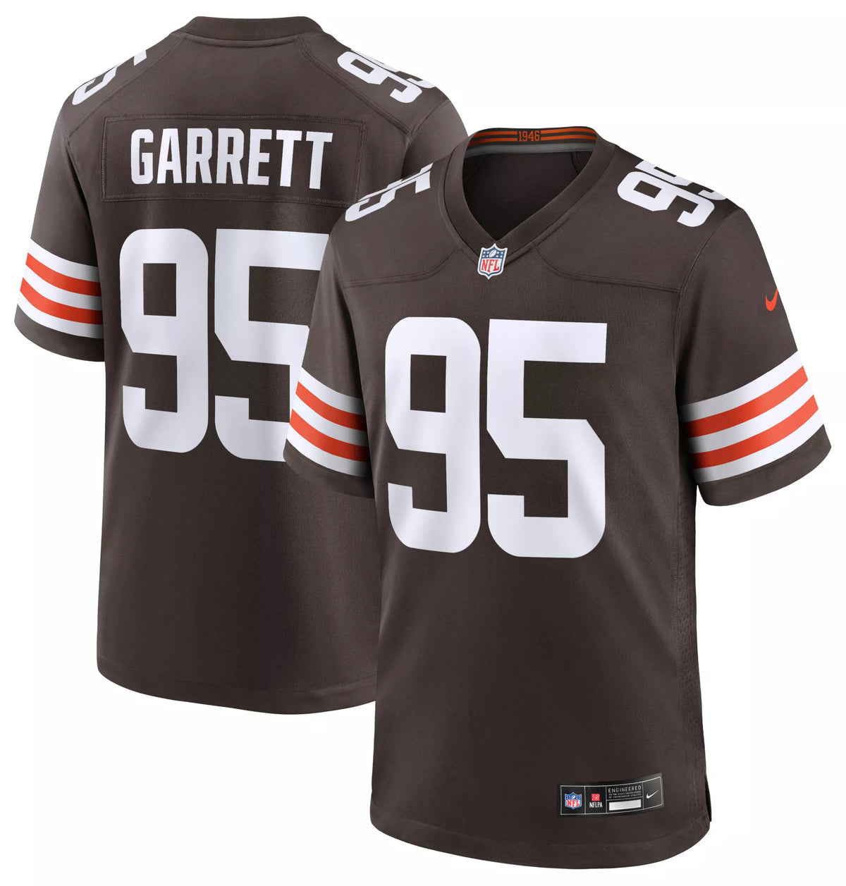 Nike Men's Cleveland Browns Myles Garrett #95 Brown Game Jersey