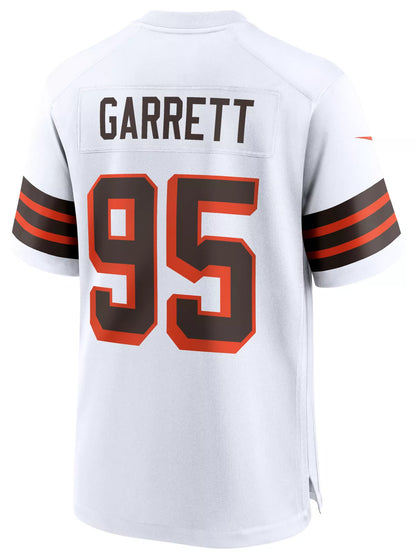 Nike Men's Cleveland Browns Myles Garrett #95 White 2nd Alternate Game Jersey