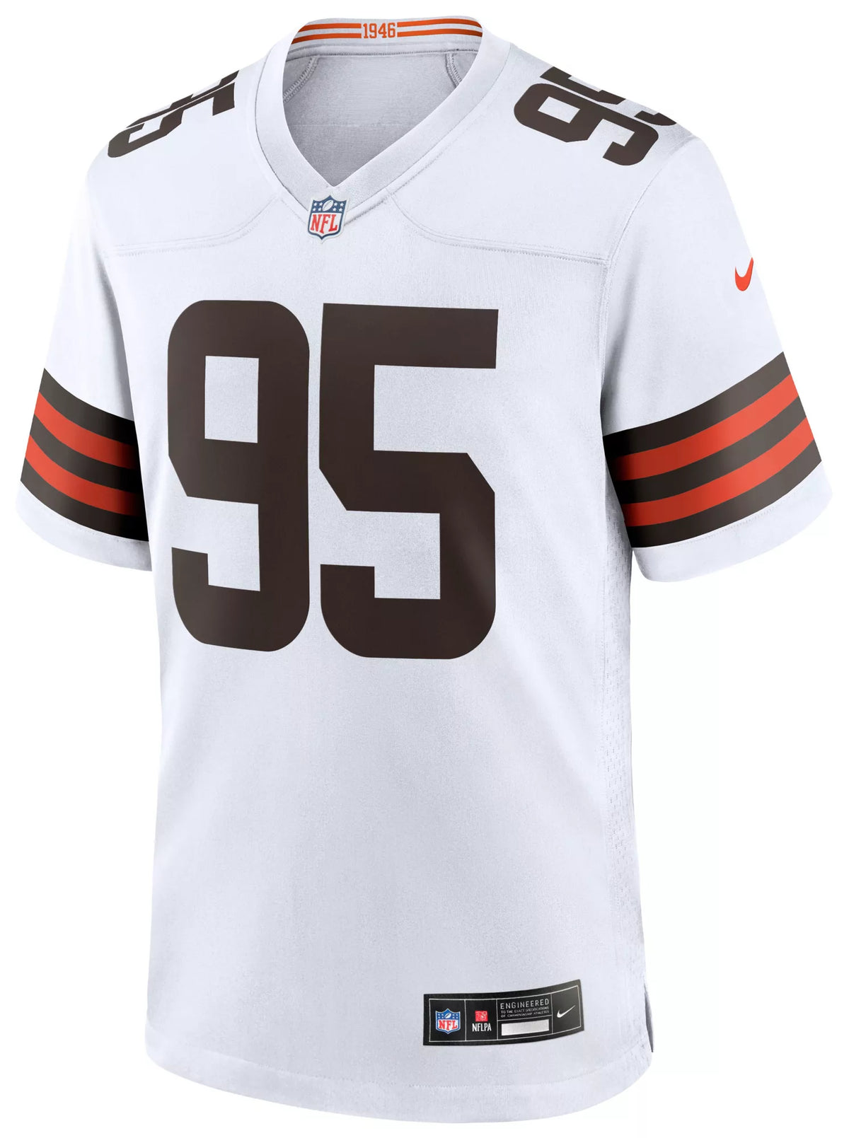 Nike Men's Cleveland Browns Myles Garrett #95 White Game Jersey