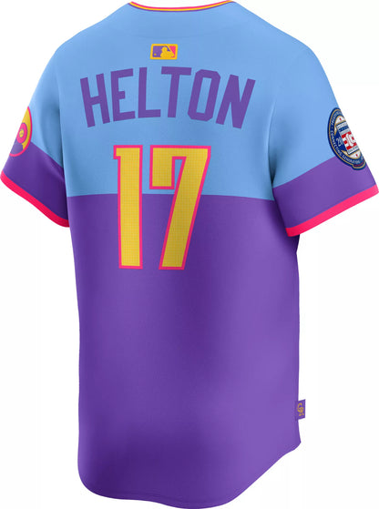 Nike Men's Colorado Rockies Todd Helton #17 City Connect Purple Limited Vapor Jersey
