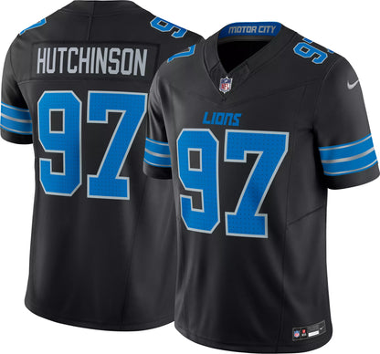 Nike Men's Detroit Lions Aidan Hutchinson #97 Vapor F.U.S.E. Black Alternate Limited Jersey