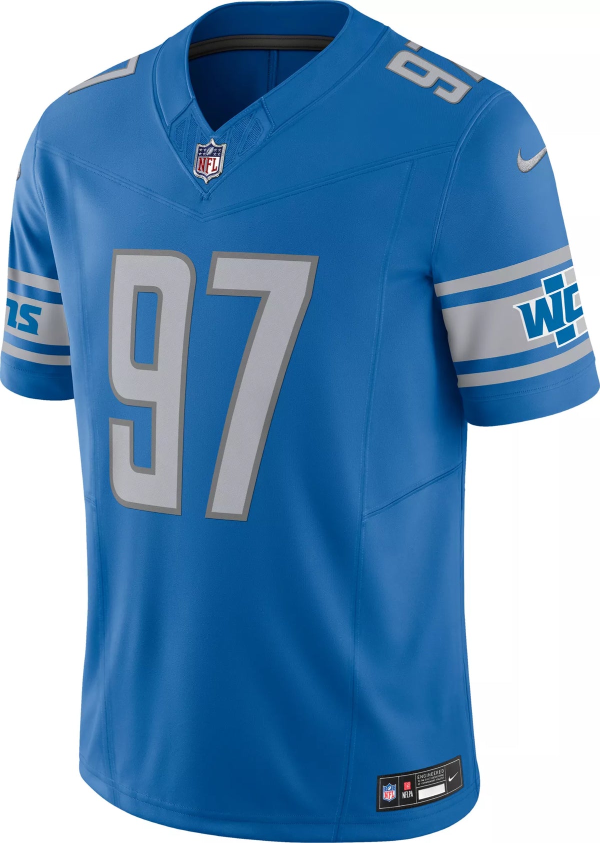Nike Men's Detroit Lions Aidan Hutchinson #97 Vapor F.U.S.E. Blue Limited Jersey