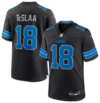 Nike Men's Detroit Lions Isaac TeSlaa #18 Black Alternate Game Jersey