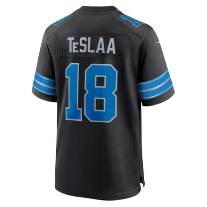 Nike Men's Detroit Lions Isaac TeSlaa #18 Black Alternate Game Jersey