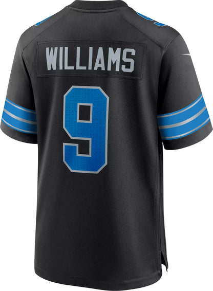 Nike Men's Detroit Lions Jameson Williams #9 Alternate Black Game Jersey