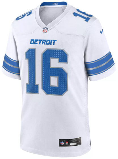 Nike Men's Detroit Lions Jared Goff #16 White Game Jersey