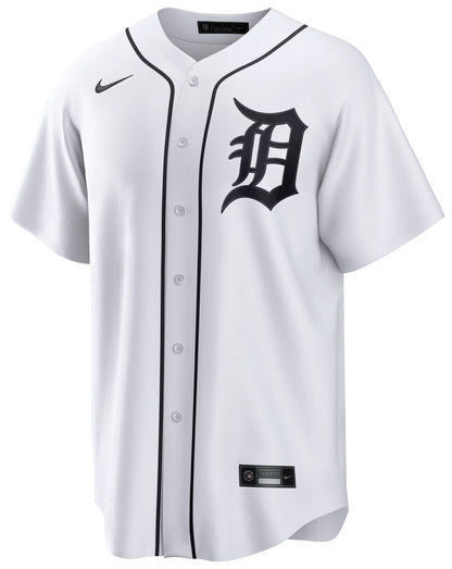 Nike Men's Detroit Tigers Javier Baez #28 White Home Replica Jersey