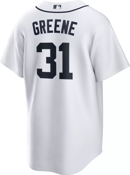Nike Men's Detroit Tigers Riley Greene #31 White Home Cool Base Jersey
