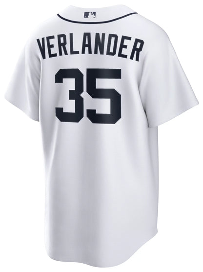 Nike Men's Detroit Tigers White Justin Verlander #35 Home Replica Jersey