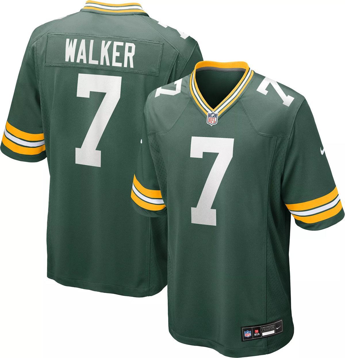 Nike Men's Green Bay Packers JaQuavian Walker #7 Green Game Jersey