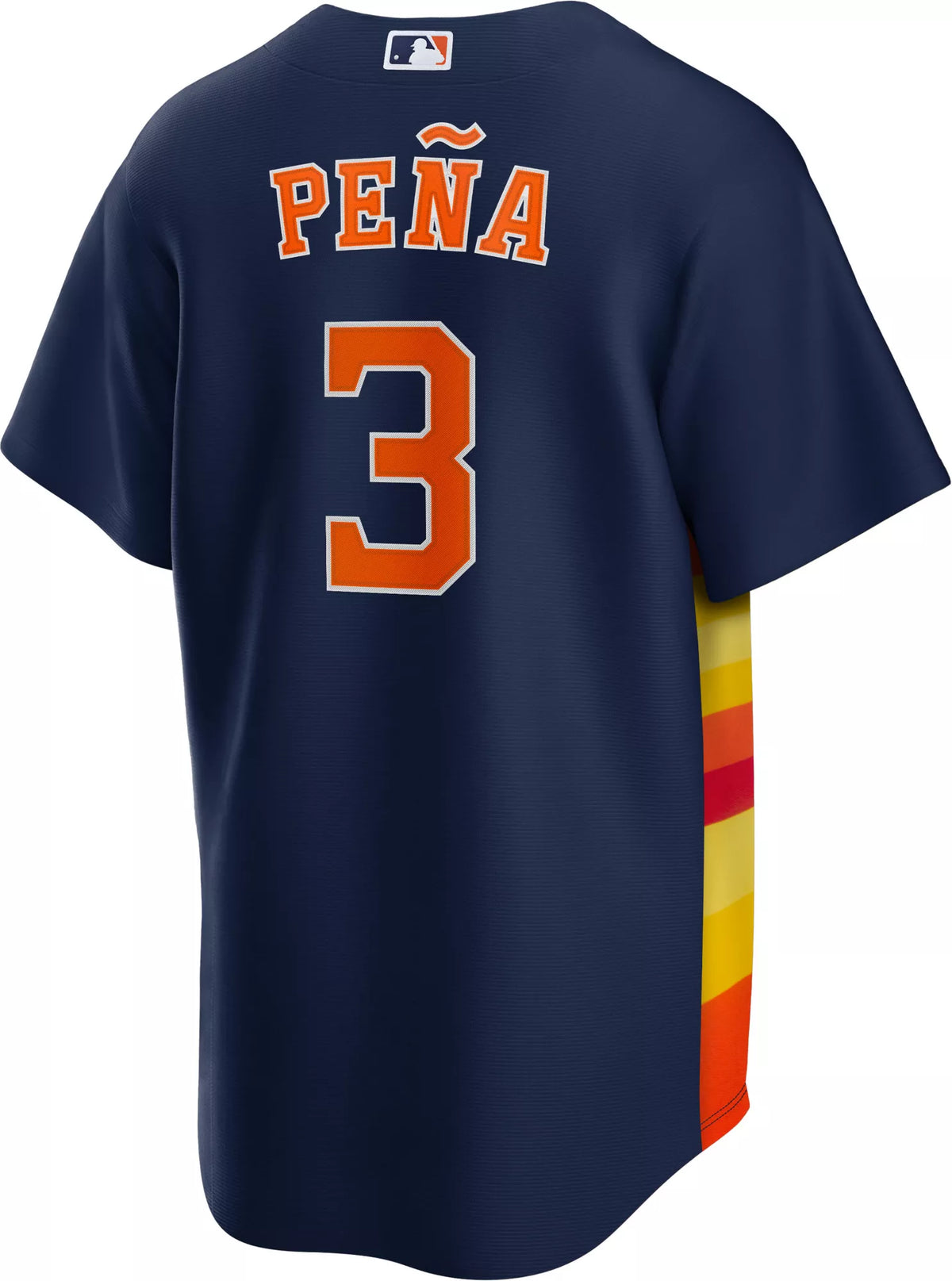 Nike Men's Houston Astros Jeremy Peí±a #3 Navy Cool Base Alternate 1 Jersey