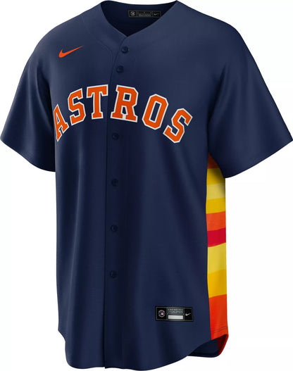 Nike Men's Houston Astros Jeremy Peí±a #3 Navy Cool Base Alternate 1 Jersey