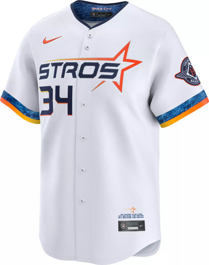 Nike Men's Houston Astros Nolan Ryan #34 City Connect Limited Vapor Jersey