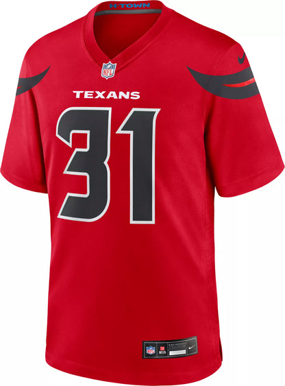 Nike Men's Houston Texans Dameon Pierce #31 Alternate Red Game Jersey