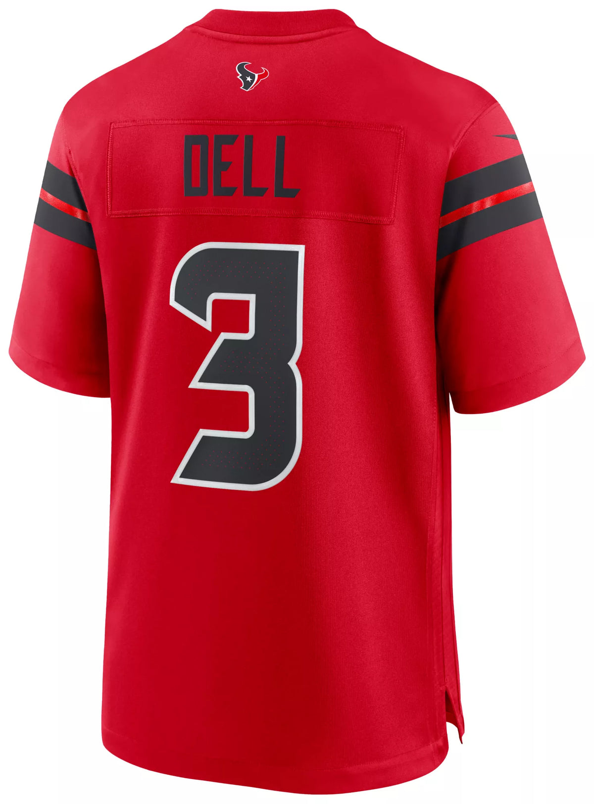 Nike Men's Houston Texans Tank Dell #3 Alternate Red Game Jersey