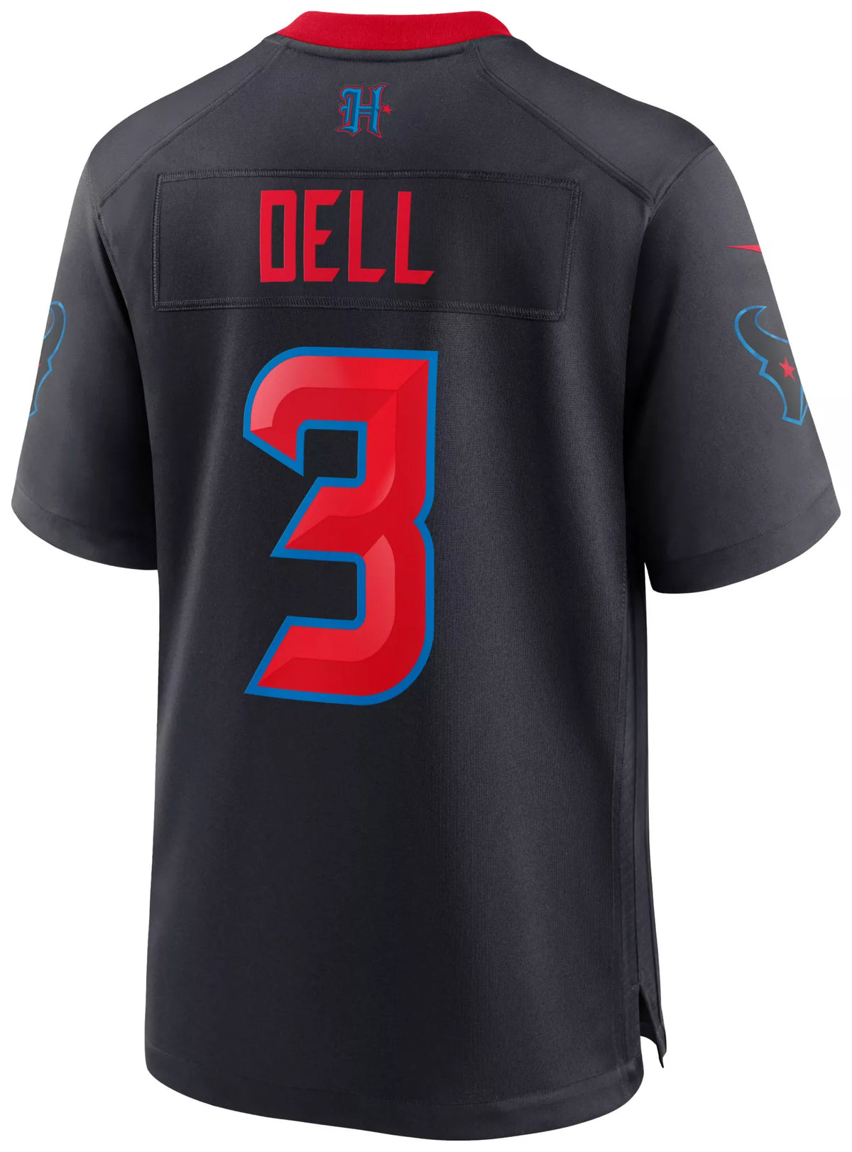 Nike Men's Houston Texans Tank Dell #3 Navy Alternate Game Jersey
