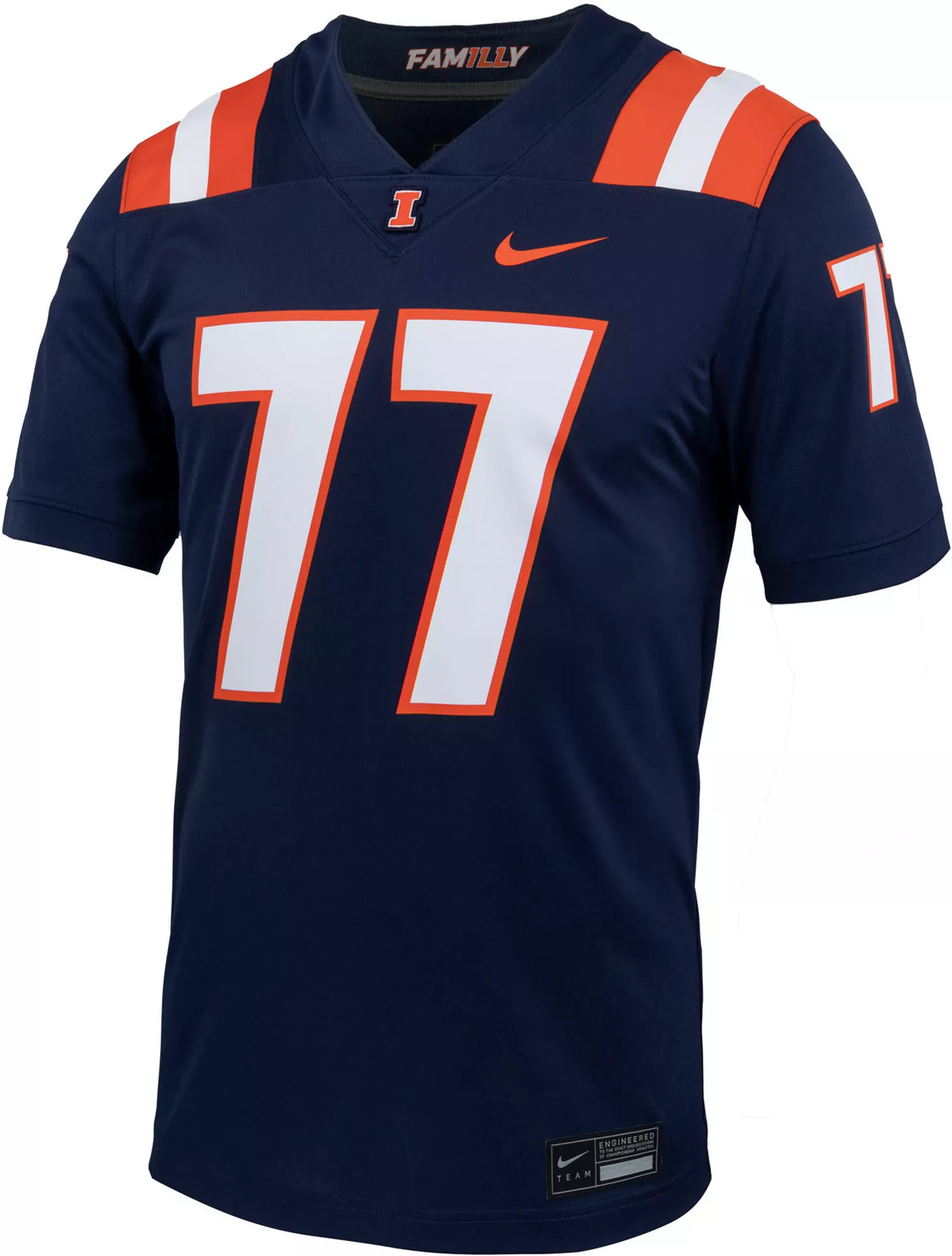 Nike Men's Illinois Fighting Illini #1 Blue Replica Football Jersey
