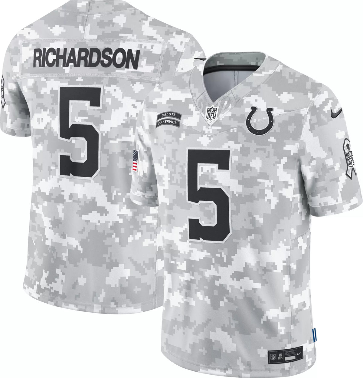 Nike Men's Indianapolis Colts Anthony Richardson #5 Salute to Service 2024 Arctic Camo Limited Jersey