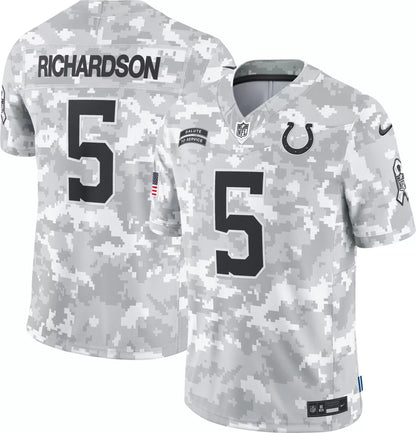 Nike Men's Indianapolis Colts Anthony Richardson #5 Salute to Service 2024 Arctic Camo Limited Jersey