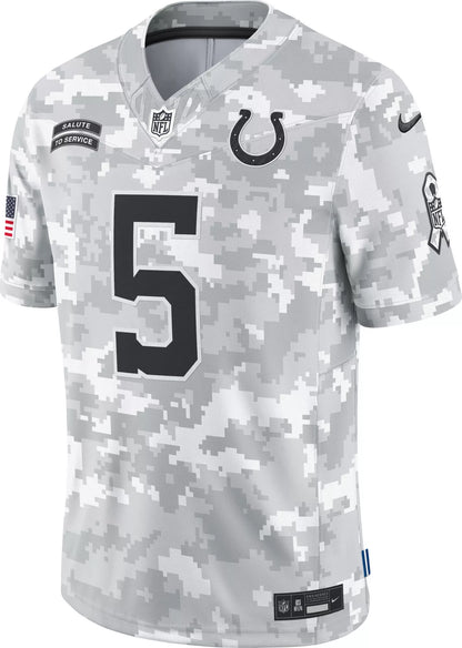 Nike Men's Indianapolis Colts Anthony Richardson #5 Salute to Service 2024 Arctic Camo Limited Jersey
