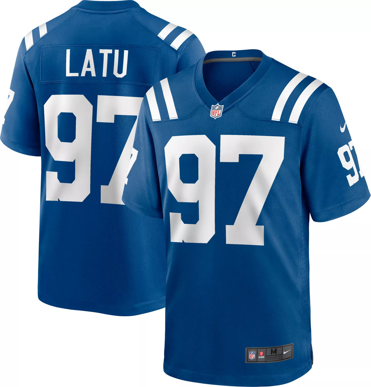 Nike Men's Indianapolis Colts Laiatu Latu #97 Blue Game Jersey