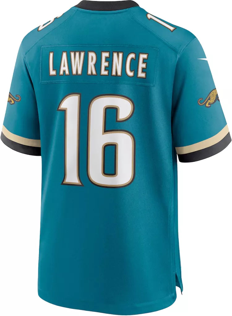 Nike Men's Jacksonville Jaguars Trevor Lawrence #16 Blustery 2nd Alternate Throwback Game Jersey