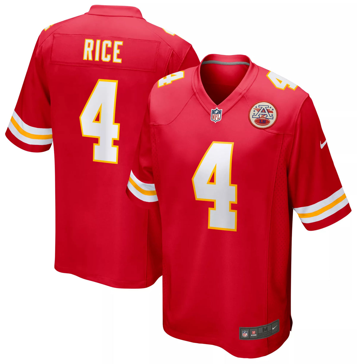 Nike Men's Kansas City Chiefs Rashee Rice #4 Red Game Jersey