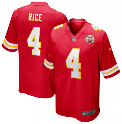 Nike Men's Kansas City Chiefs Rashee Rice #4 Red Game Jersey