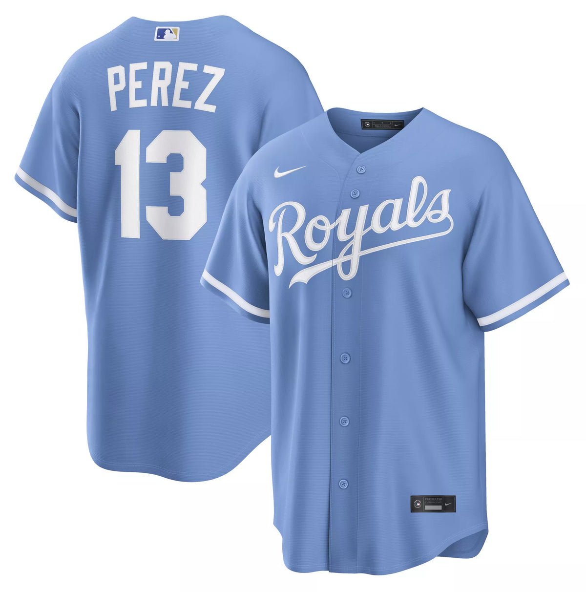 Nike Men's Kansas City Royals Salvador Perez #13 Blue Alternate Replica Jersey