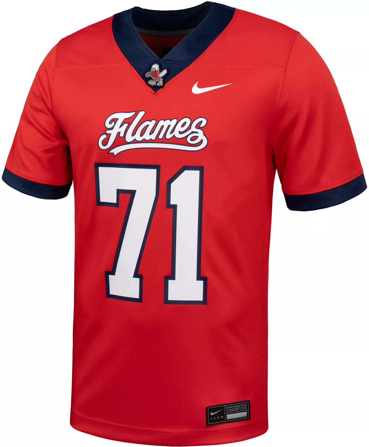 Nike Men's Liberty Flames #71 Red Replica Alternate Football Jersey