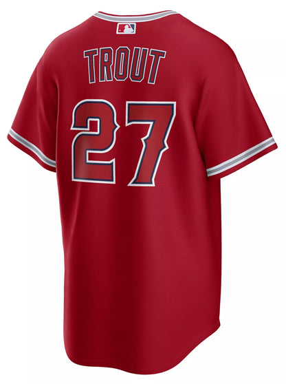 Nike Men's Los Angeles Angels Mike Trout #27 Red Alternate Replica Jersey