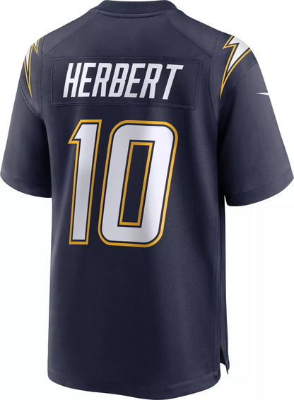 Nike Men's Los Angeles Chargers Justin Herbert #10 2nd Alternate Navy Game Jersey