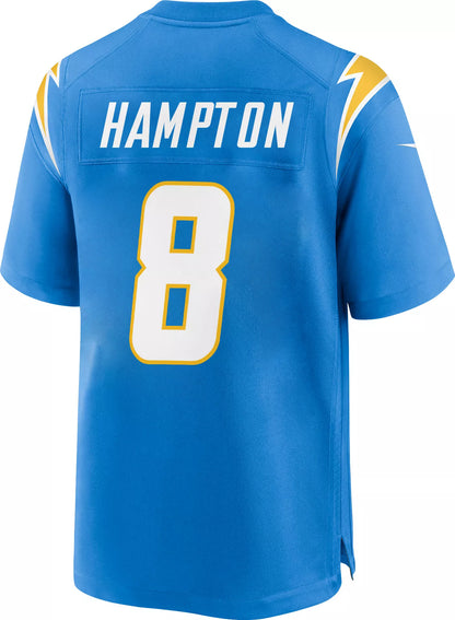 Nike Men's Los Angeles Chargers Omarion Hampton Blue Game Jersey
