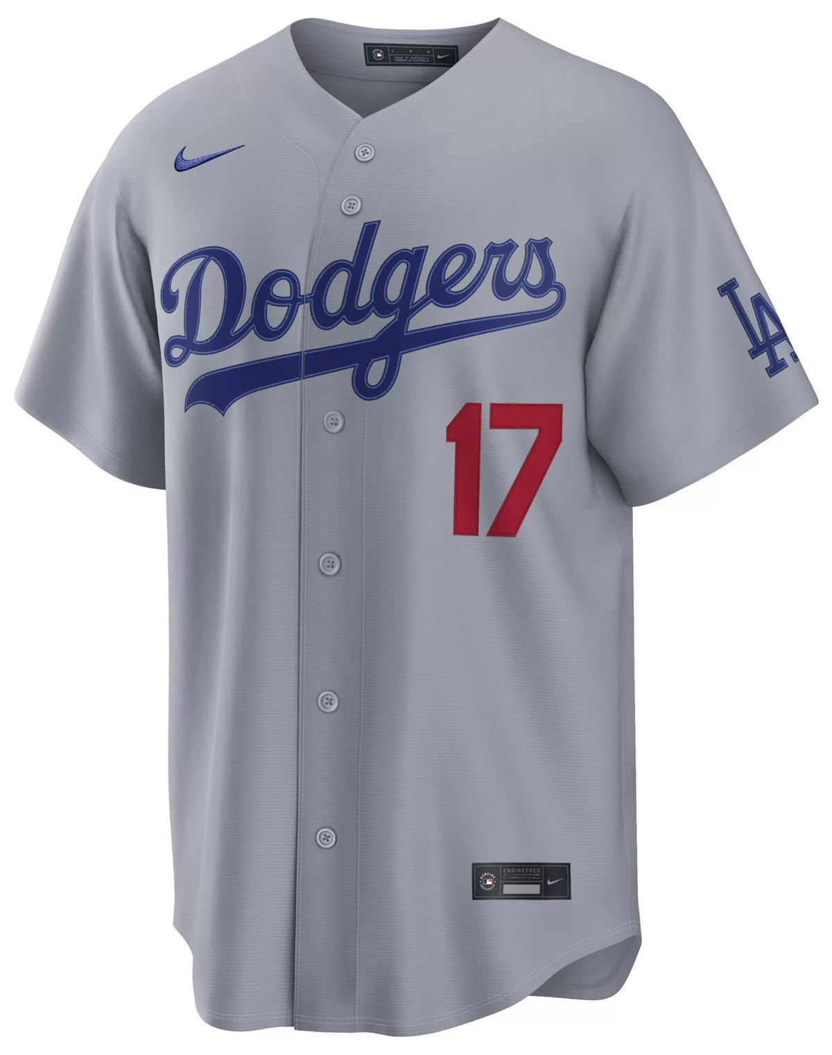 Nike Men's Los Angeles Dodgers Grey Shohei Ohtani #17 Road Stadium Jersey