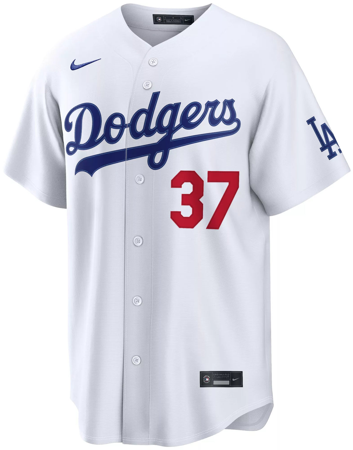 Nike Men's Los Angeles Dodgers Teoscar Hernandez #37 White Home Stadium Jersey