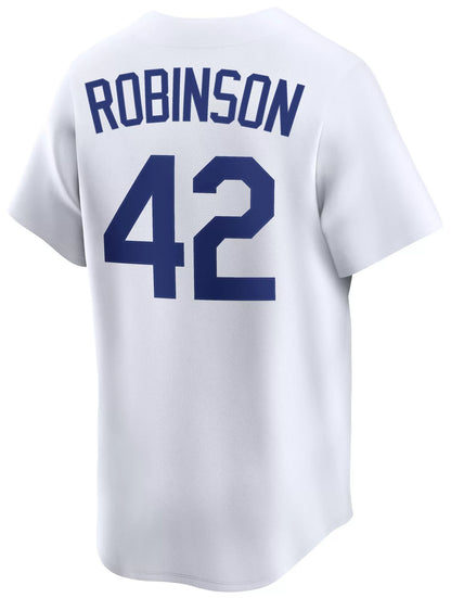 Nike Men's Los Angeles Dodgers White Jackie Robinson #42 Cooperstown Limited Jersey