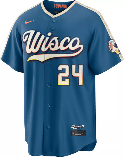 Nike Men's Milwaukee Brewers William Contreras #24 2026 City Connect Stadium Jersey