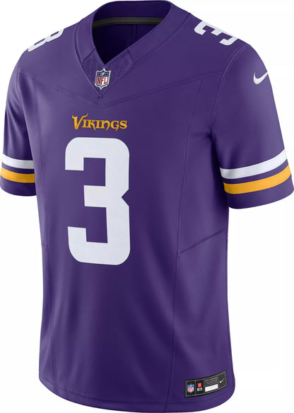 Nike Men's Minnesota Vikings Jordan Addison #3 Vapor F.U.S.E. Purple Limited Jersey