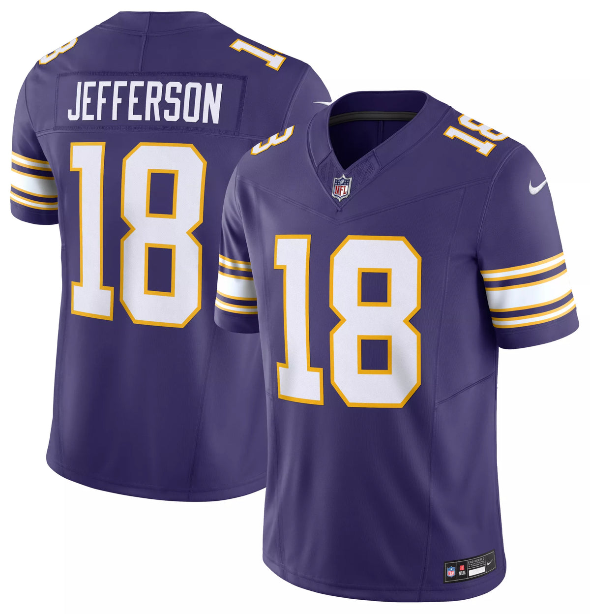 Nike Men's Minnesota Vikings Justin Jefferson #18 Vapor F.U.S.E. New Orchid 2nd Alternate Limited Jersey