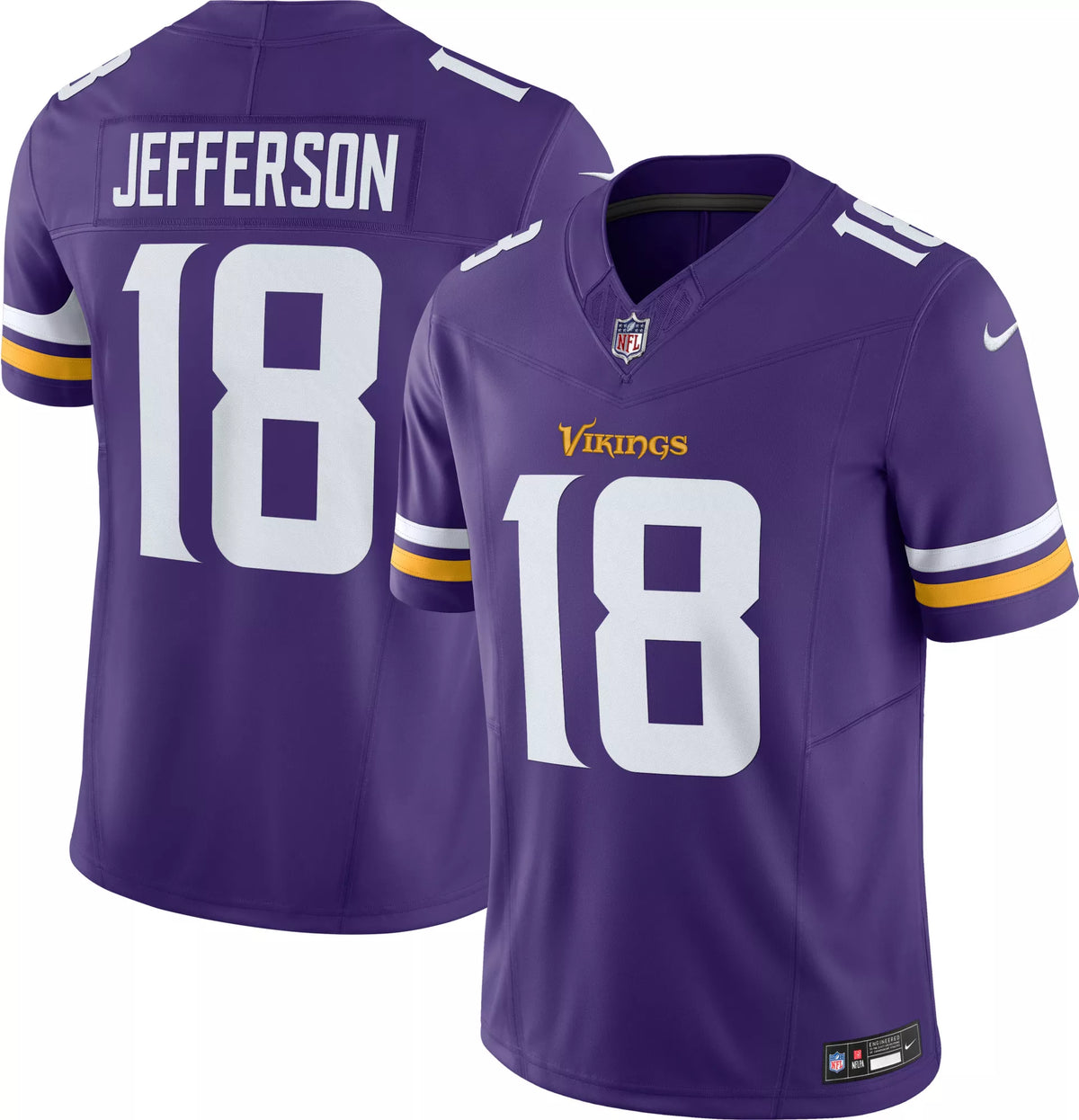 Nike Men's Minnesota Vikings Justin Jefferson #18 Vapor F.U.S.E. Purple Limited Jersey