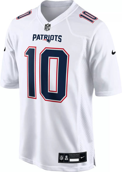 Nike Men's New England Patriots Drake Maye #10 White Tundra Jersey